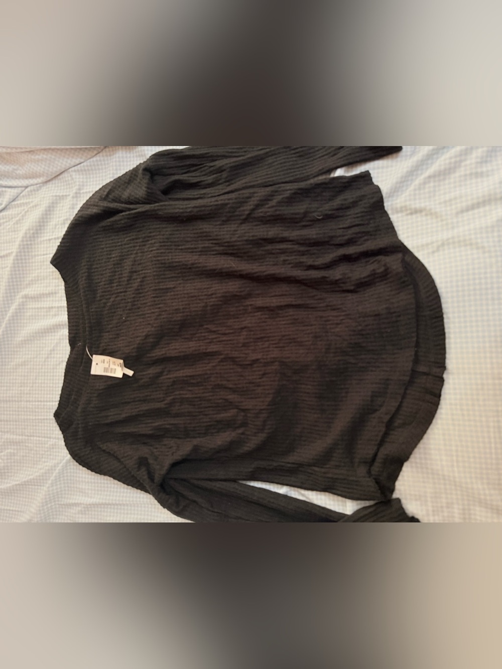 Aeropostale Black Ribbed Long Sleeve Top